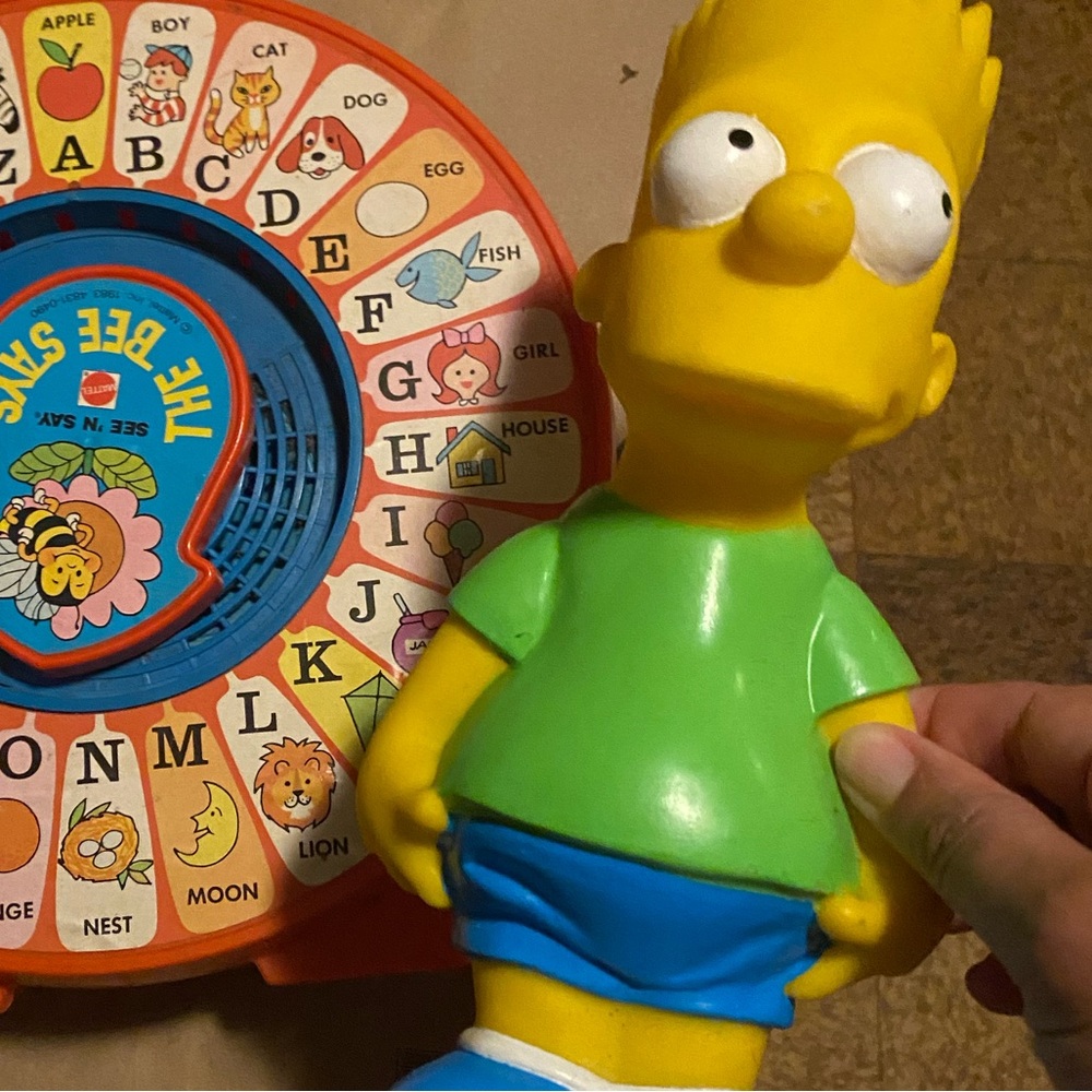 Bart Simpson Green Shirt Vintage 1990 The Simpsons Matt Groening 9" Coin Bank